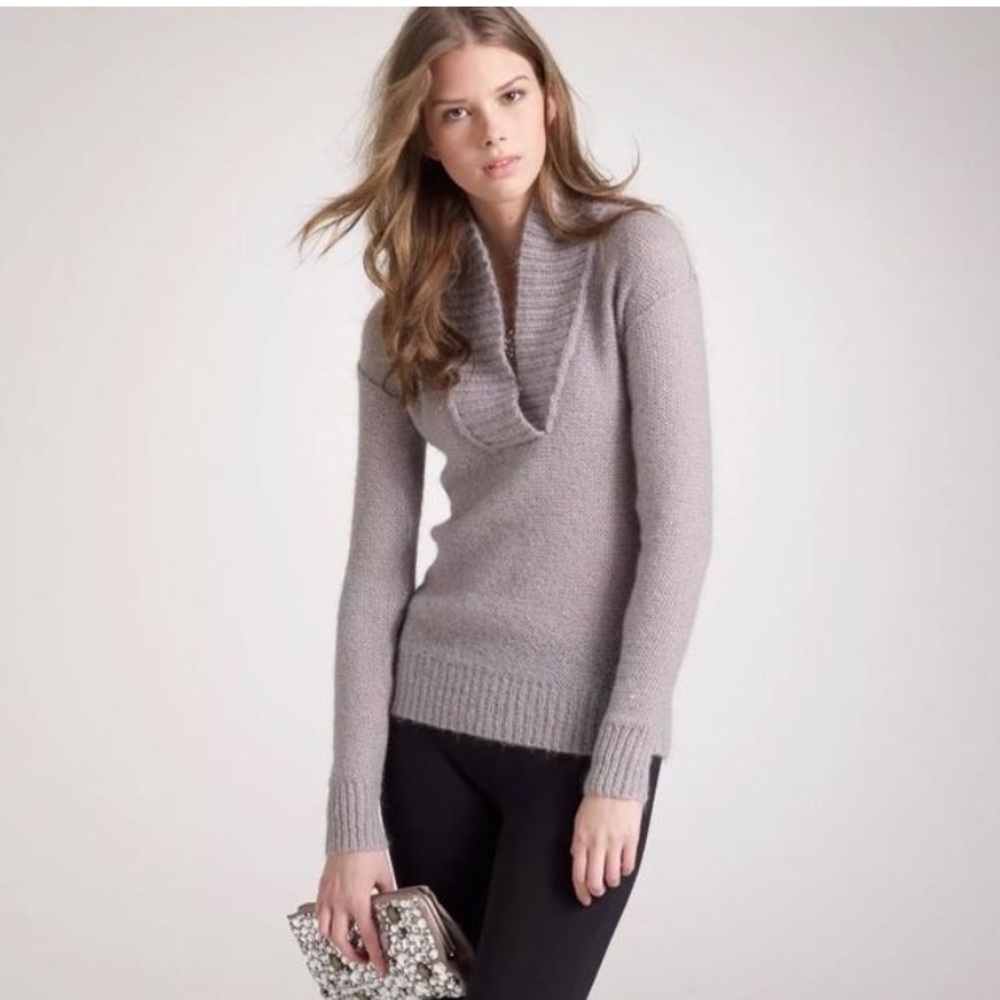 Gray J.Crew Mohair sweater
